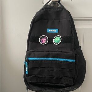 Fortnite Black Backpack with Blue Accents